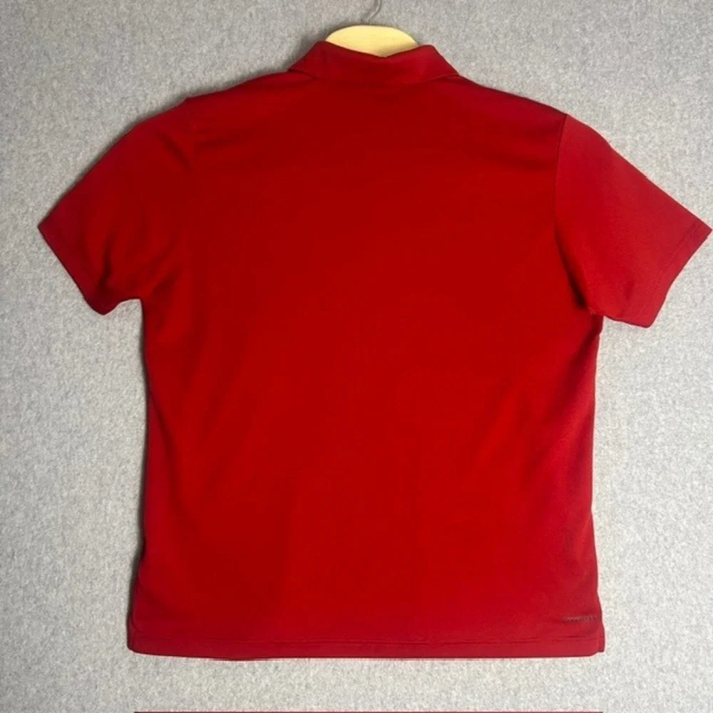 Adidas‎ Louisiana Red Golf Athletic Short Sleeve Polo Shirt Size Large